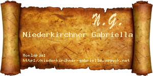 Niederkirchner Gabriella névjegykártya